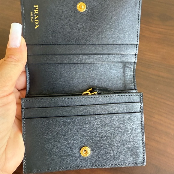 PRADA black small leather women wallet buy Milano - Picture 10 of 14